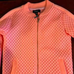Girls Hot Coral DKNY Jacket